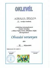 Kobialka Orsolya - 3. hely